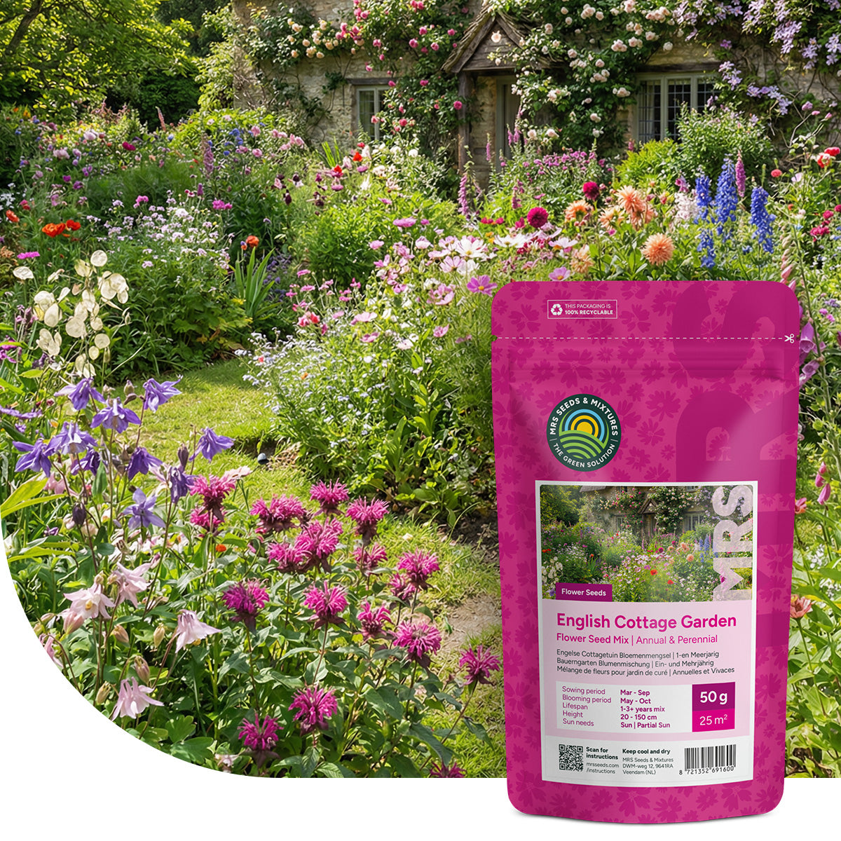Englischer Cottagegarten Blumenmischung – Mulder Retail B.V