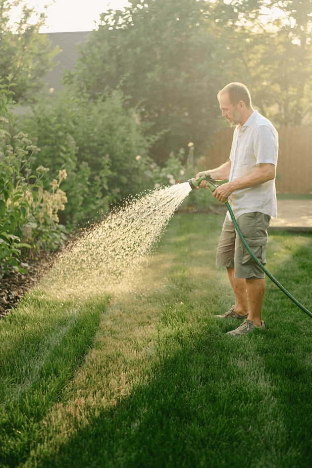 gazononderhoud juni - gras sproeien