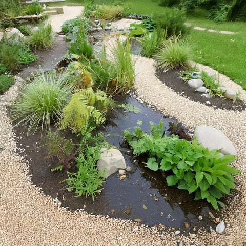 Bau eines Wadis im Garten