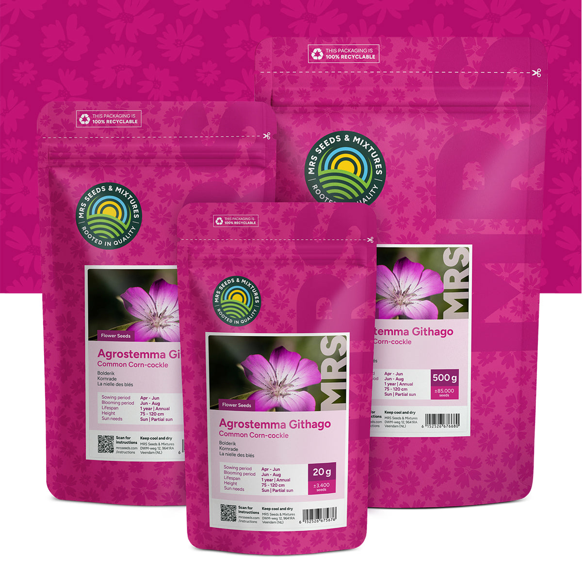 Kornrade – Agrostemma githago