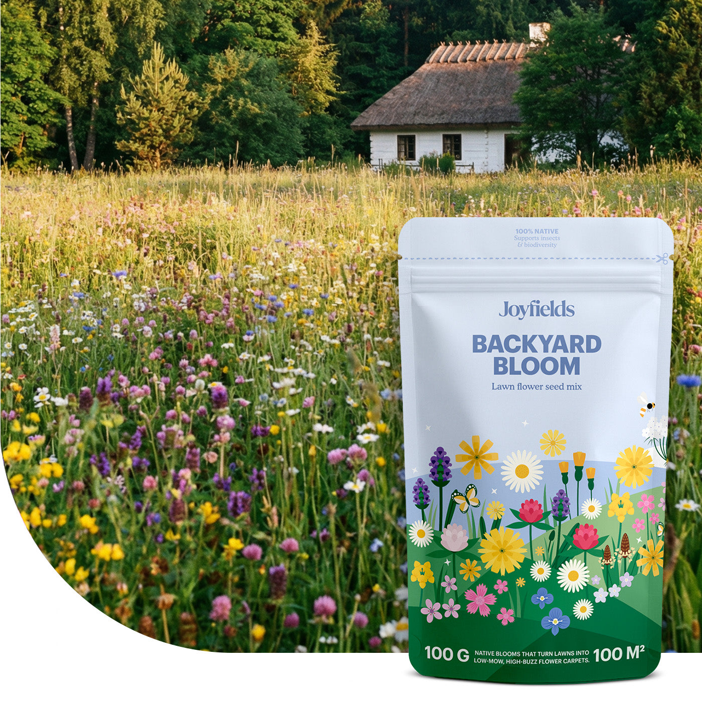 Backyard Bloom – Einheimische Blumenrasen-Mischung