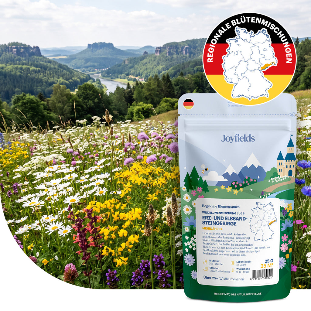 Joyfields Regionale Wildblumenmischung Deutschland - UG8 Erz- und Elbsandsteingebirge [de]