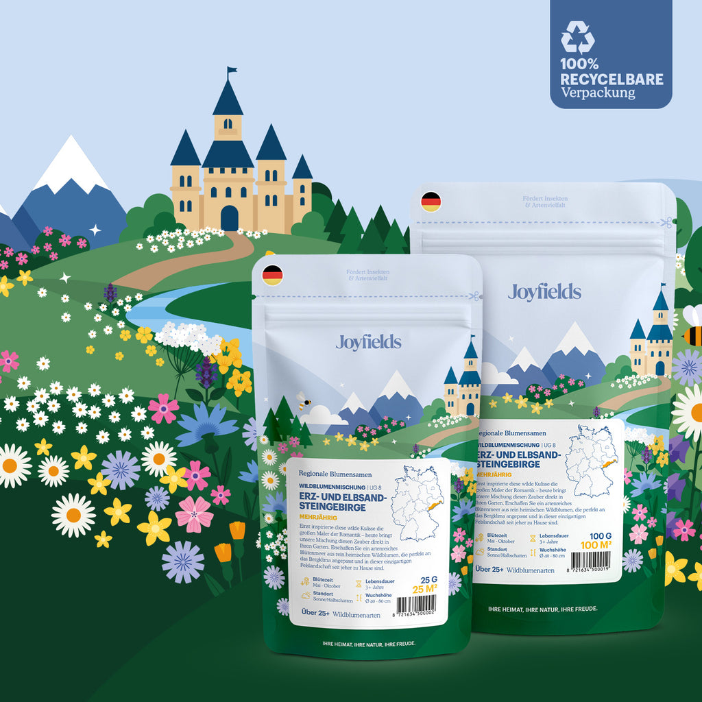 Joyfields Regionale Wildblumenmischung Deutschland - UG8 Erz- und Elbsandsteingebirge [de]