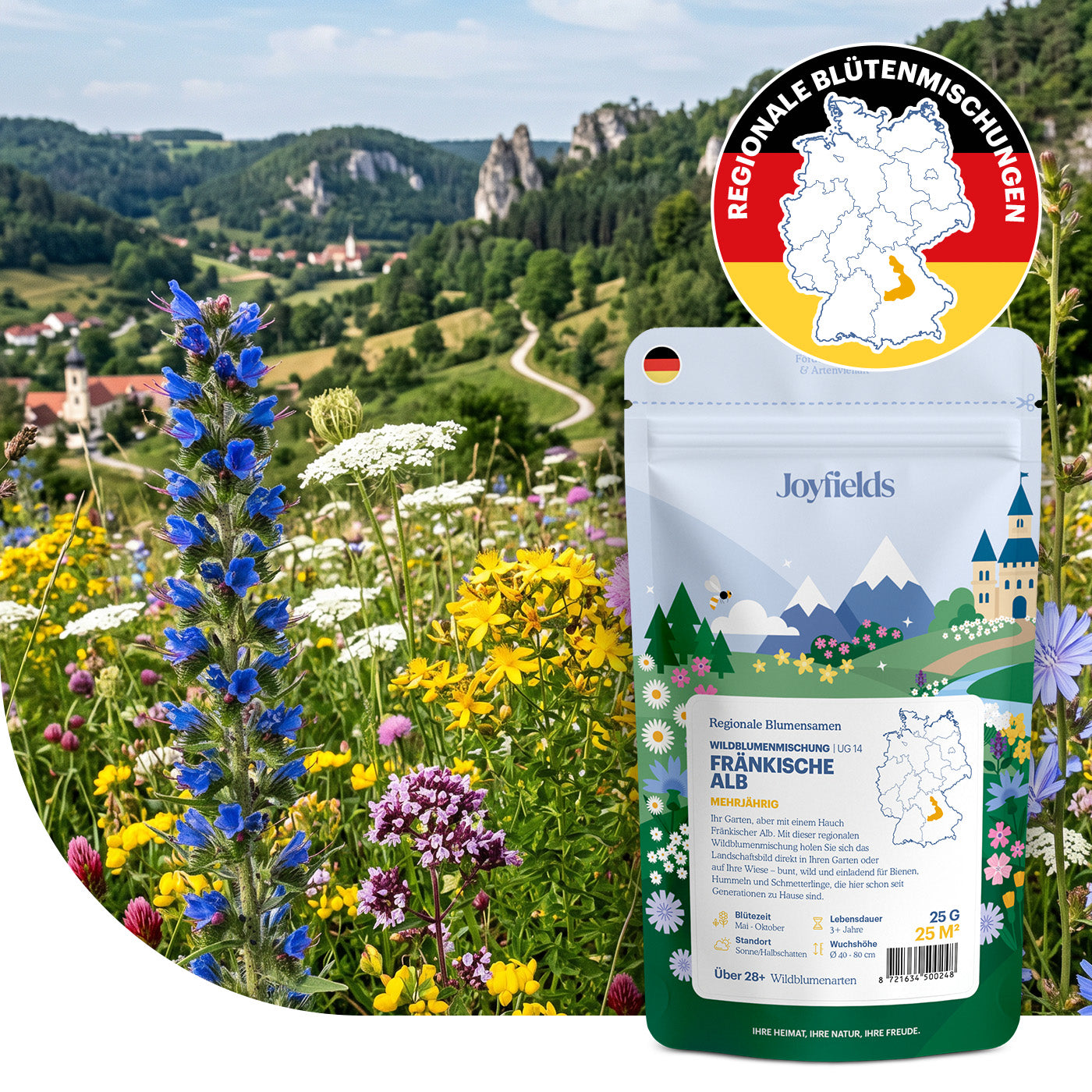 Joyfields Regionale Wildblumenmischung Deutschland - UG14 Frankische Alb [de]