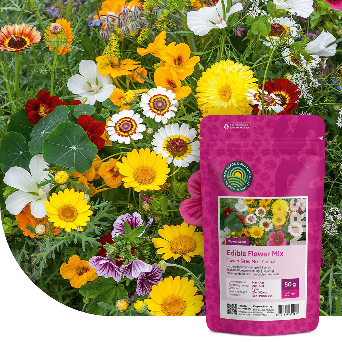 Essbare Blumenmischung
