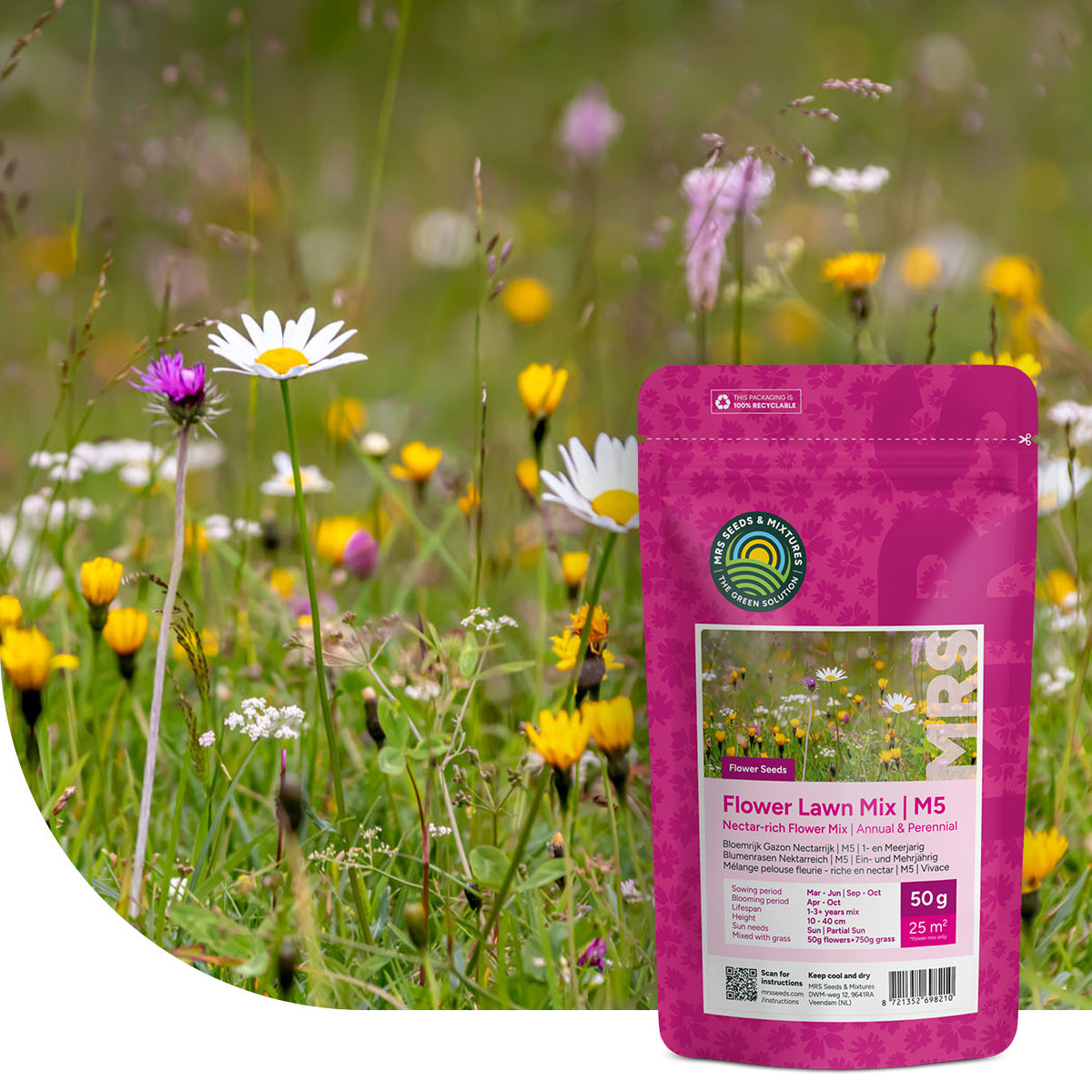 M5 - Blumenrasen (Nektarreich) - Mehrjährig