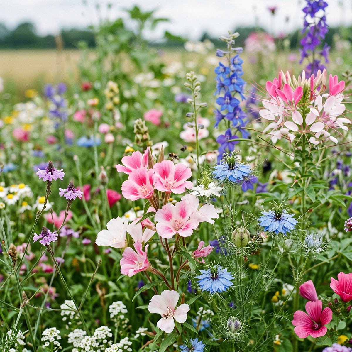 Sommerblumen Lila Farbtöne Mix