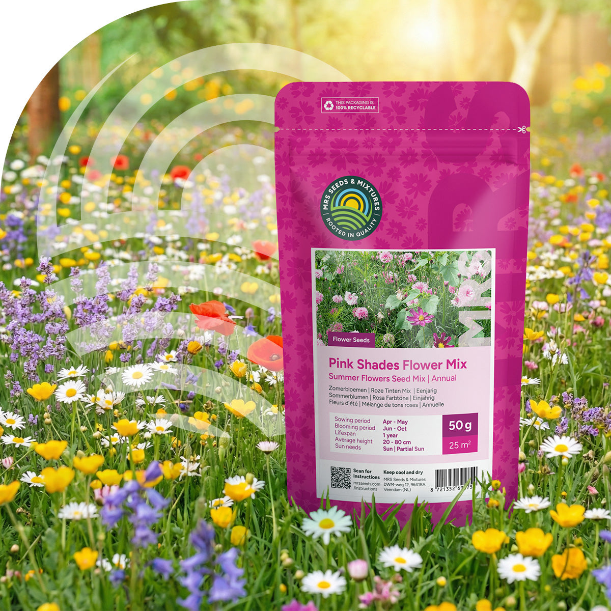 Sommerblumen Rosa Farbtöne Mix