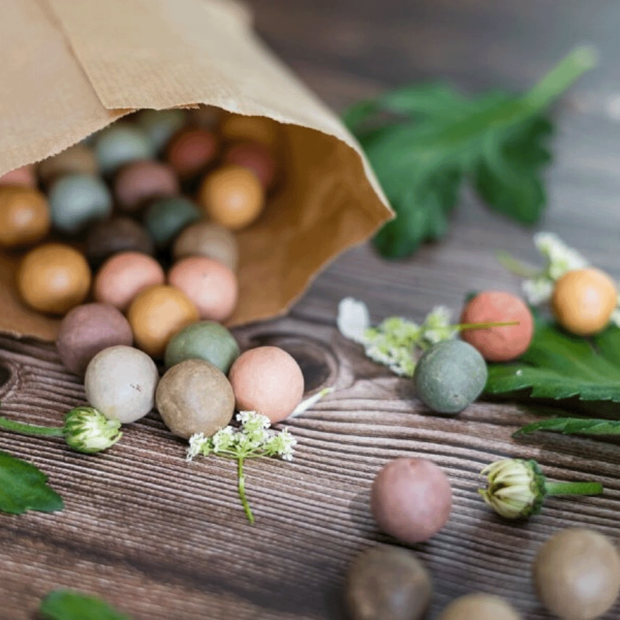 Saatgutkugeln aus Kraftpapier - wählen Sie Ihre Farbe!