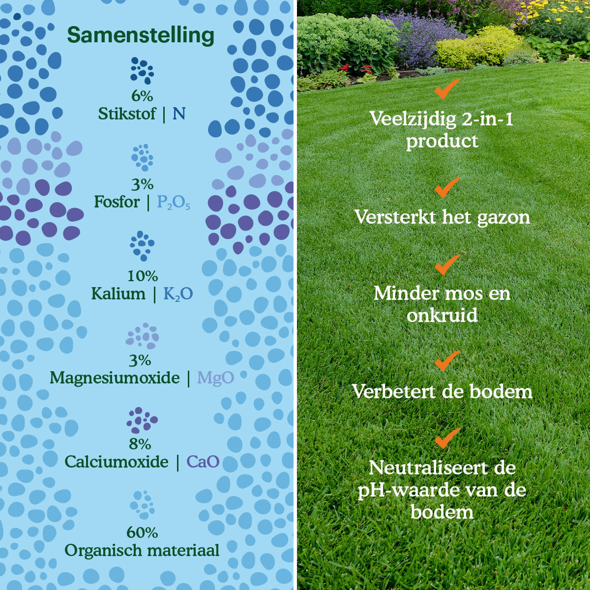 Joyfields Vital Lawn - Gazonmest met kalk - 3 kg [nl]