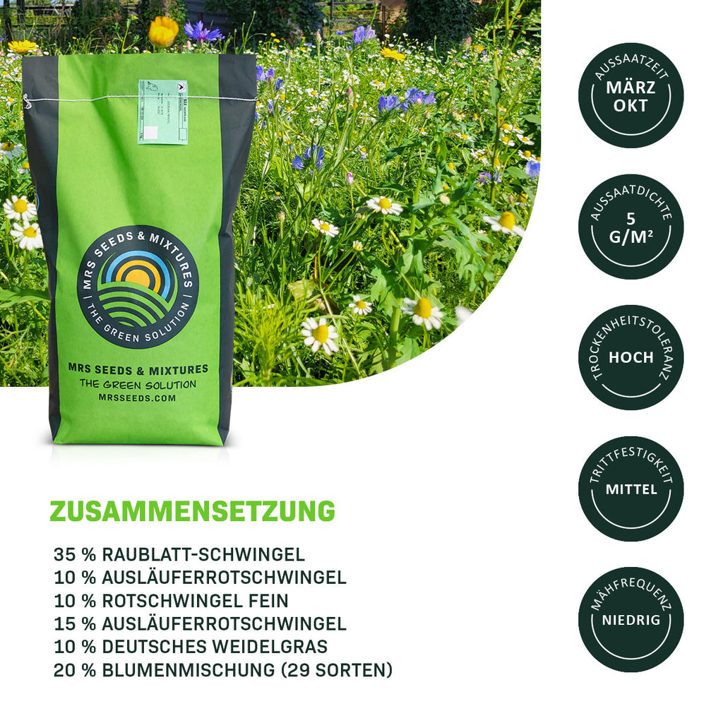 MRS Seeds & Mixtures Flower Field - Grassamen mit Wildblumensamen [de]