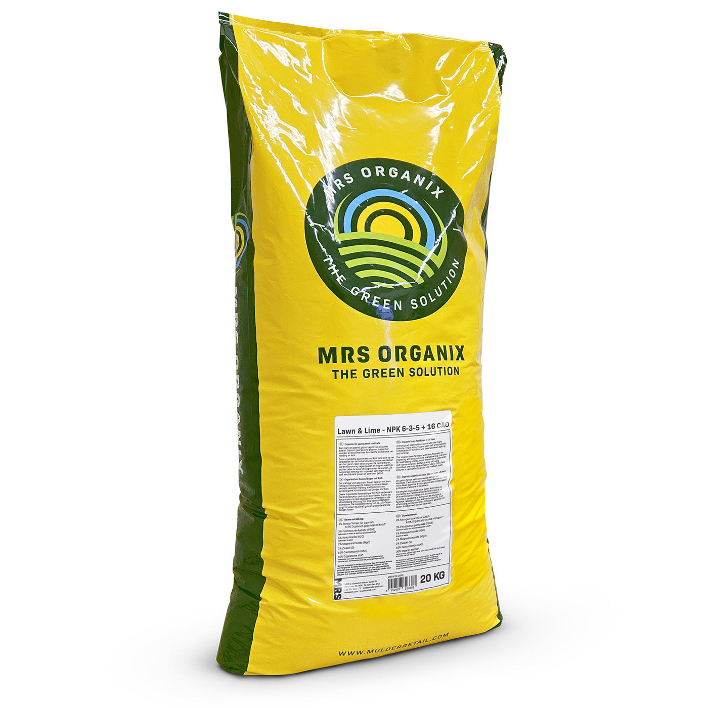 MRS Seeds & Mixtures Lawn & Lime - Organische gazonmest met kalk | 20 kg - 250 m² [nl]