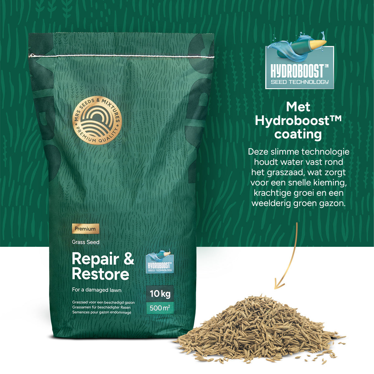 MRS Seeds & Mixtures Repair & Restore Premium - Graszaad voor gazonherstel 10KG [nl]