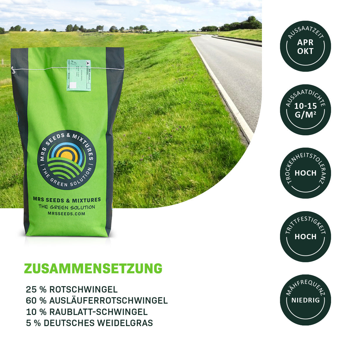 MRS Seeds & Mixtures Roadside - Straßenränder 15KG [de]